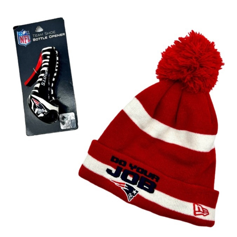 Women’s Team New England Patriots New Era Beanie & High Heel Shoe Bottle Opener